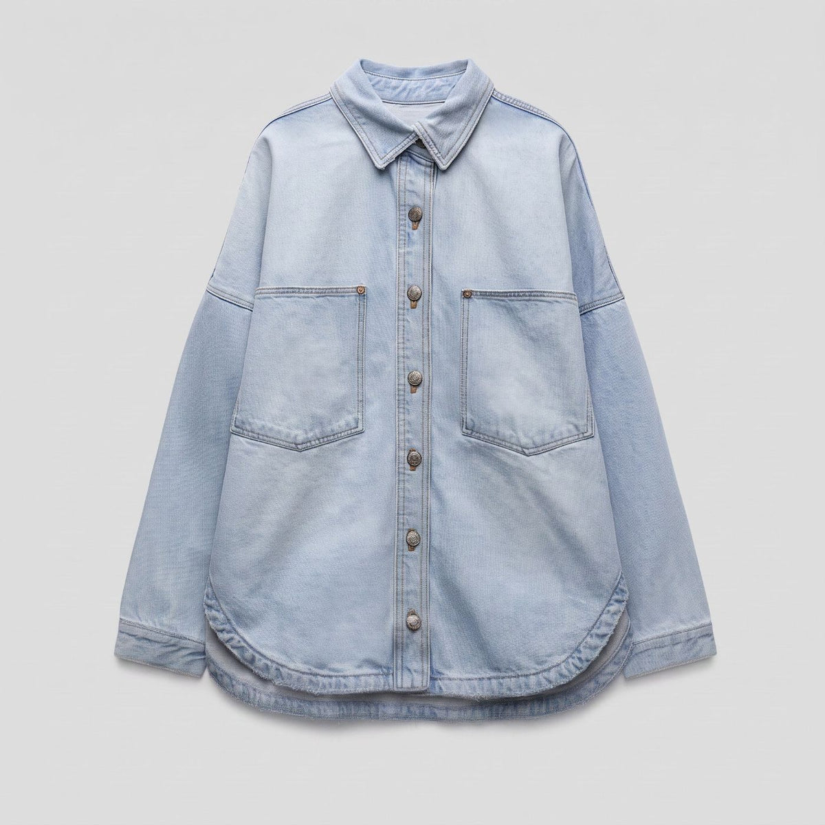 Addison Denim Shirt Jacket in light blue - flat product shot