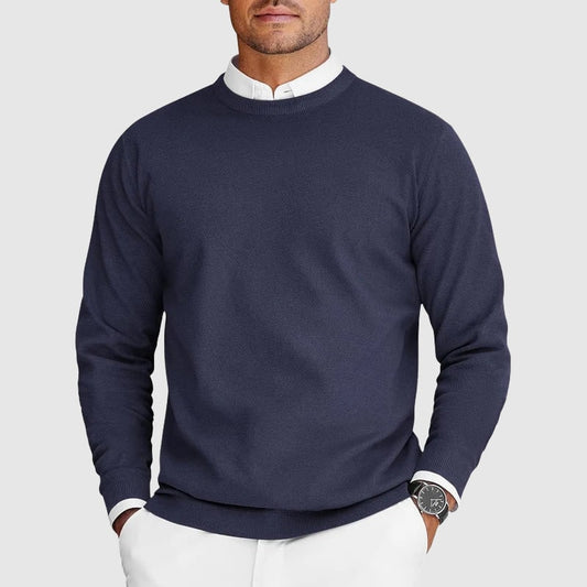 Men's Crew Neck Sweater, Classic Regular Fit Knit Pullover 2