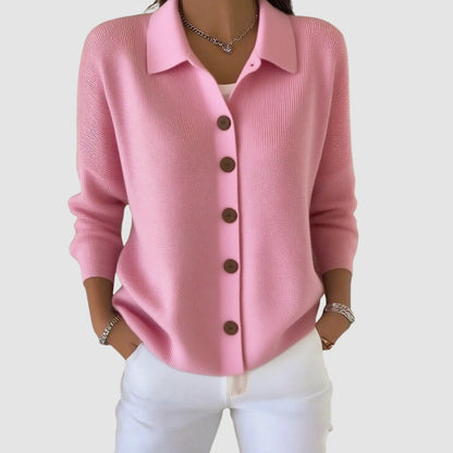 Rose collared button cardigan 4