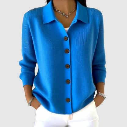 Blue collared button cardigan 6