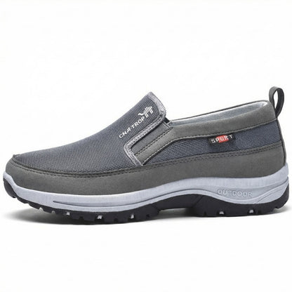Grey comfort slip on shoes with arch support 3