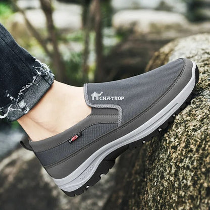 Grey comfort slip on shoes with arch support 6