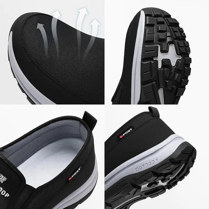 Black comfort slip on shoes with arch support 8