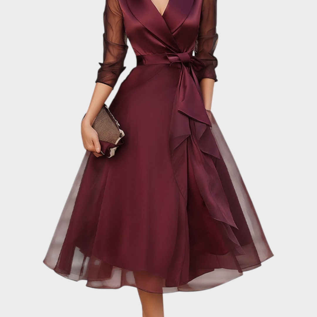 Layered midi skirt with irregular hem 7