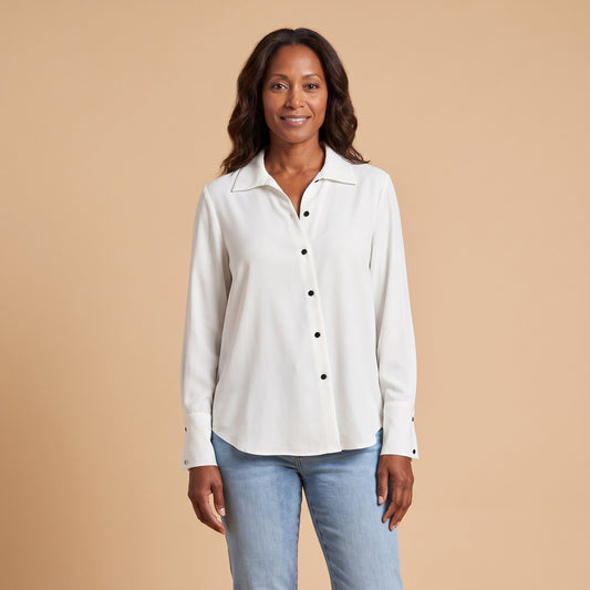 Marisol Blouse in White - front view