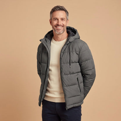 Puffer Jacket for Men, Hooded Insulated Winter Jacket 1