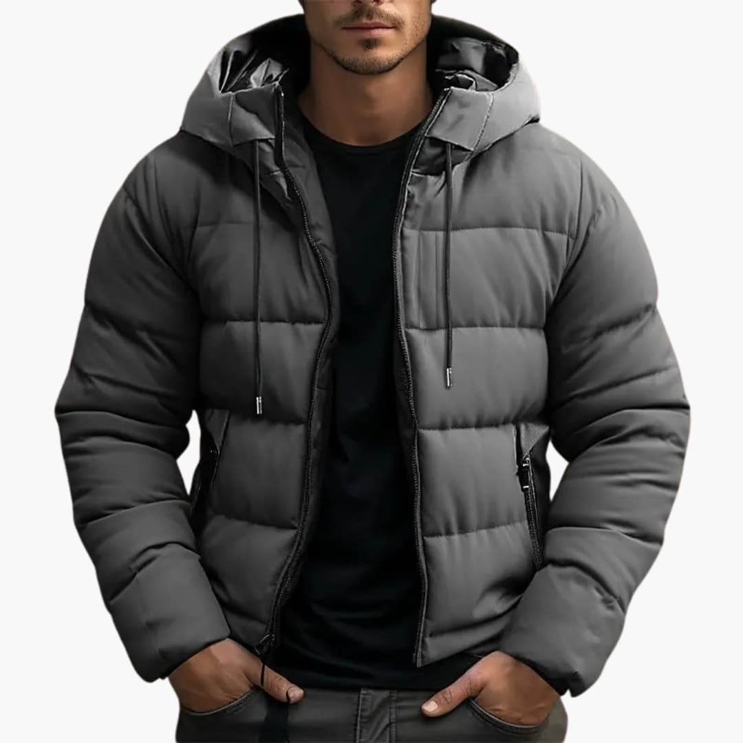 Puffer Jacket for Men, Hooded Insulated Winter Jacket 1