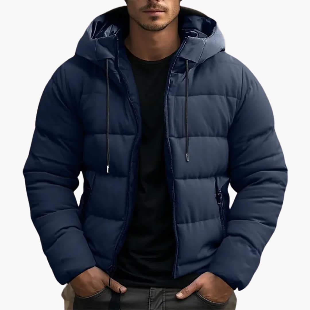 Puffer Jacket for Men, Hooded Insulated Winter Jacket 3