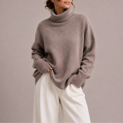 Oversized Turtleneck Sweater with Dropped Shoulders 3