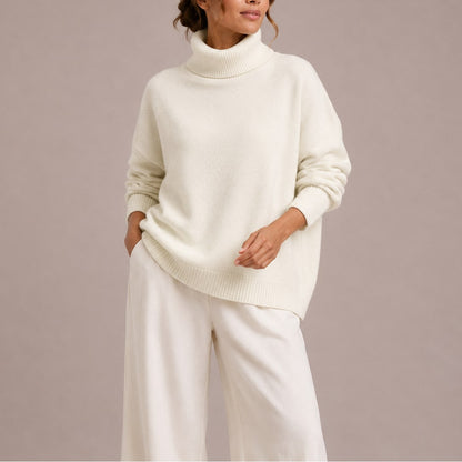 Oversized Turtleneck Sweater with Dropped Shoulders 4