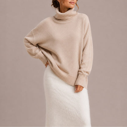 Oversized Turtleneck Sweater with Dropped Shoulders 5