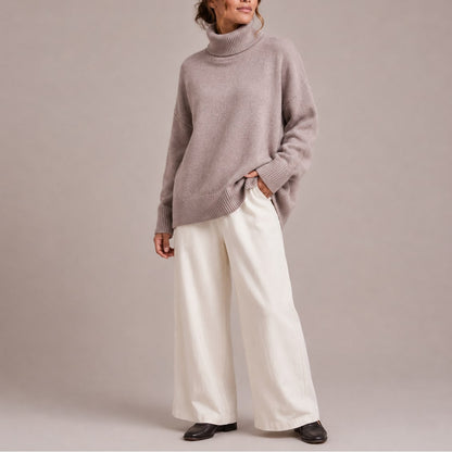 Oversized Turtleneck Sweater with Dropped Shoulders 6