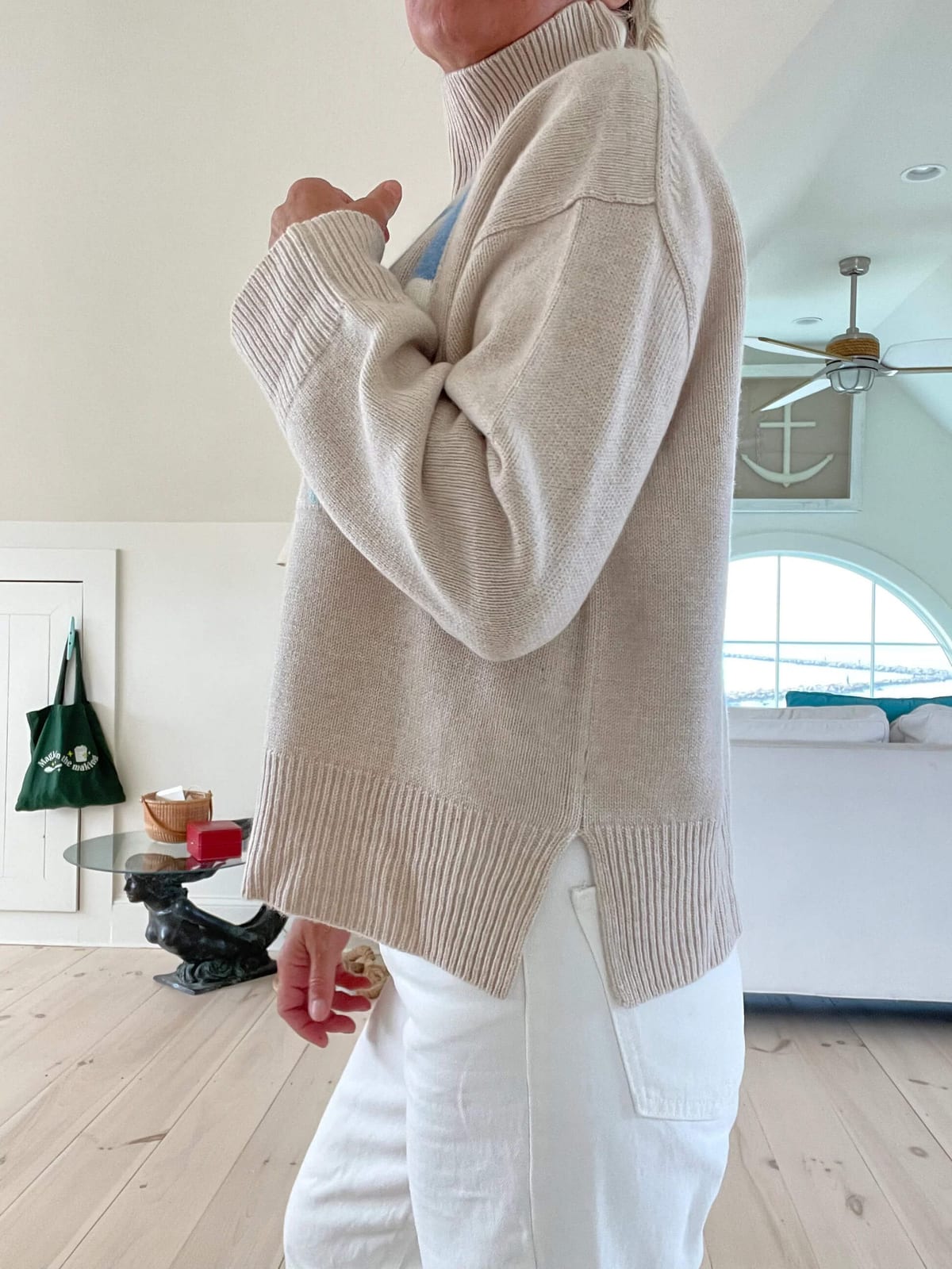 Retro Ski Turtleneck Sweater, Intarsia Knit Winter Jumper 7