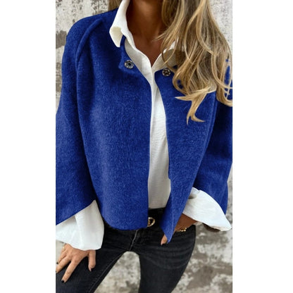 Winter Coat Short, Soft Faux Cashmere Button Jacket 4