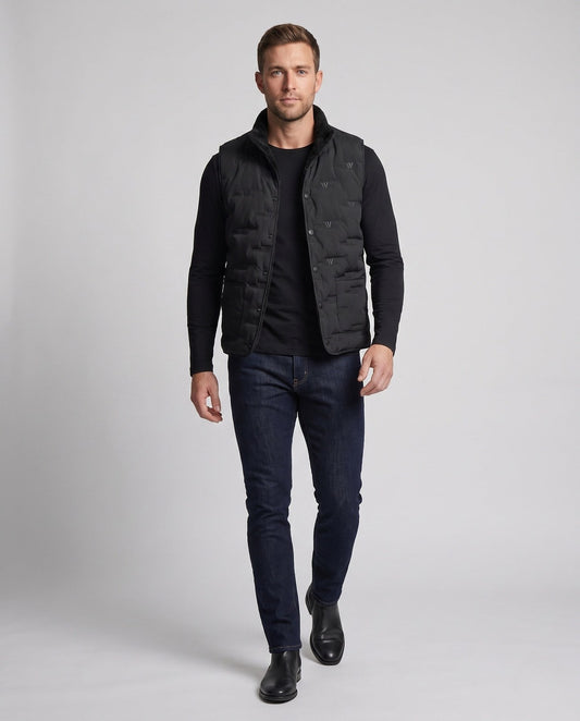 Thermal Jacket Gilet, Men's Quilted Vest with Teddy Lining 1
