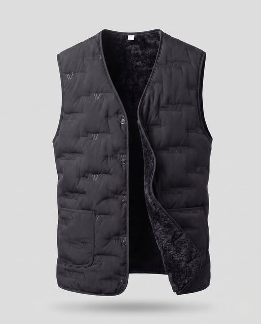 Thermal Jacket Gilet, Men's Quilted Vest with Teddy Lining 2