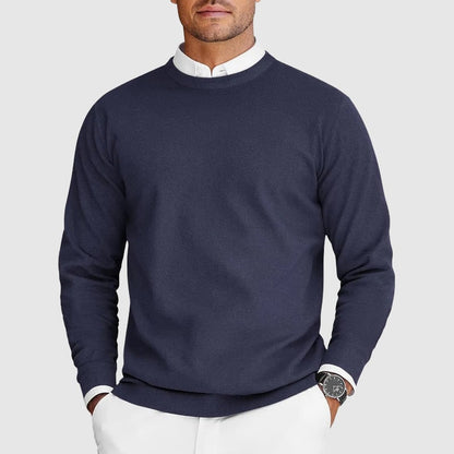 Men's Crew Neck Sweater, Classic Regular Fit Knit Pullover 2
