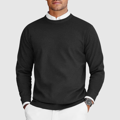Men's Crew Neck Sweater, Classic Regular Fit Knit Pullover 3
