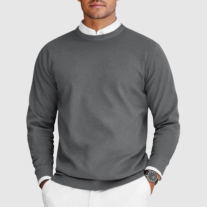 Men's Crew Neck Sweater, Classic Regular Fit Knit Pullover 4