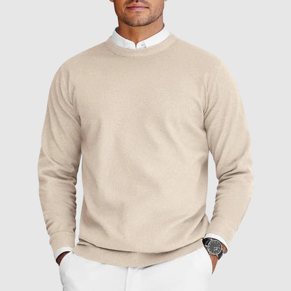 Men's Crew Neck Sweater, Classic Regular Fit Knit Pullover 5