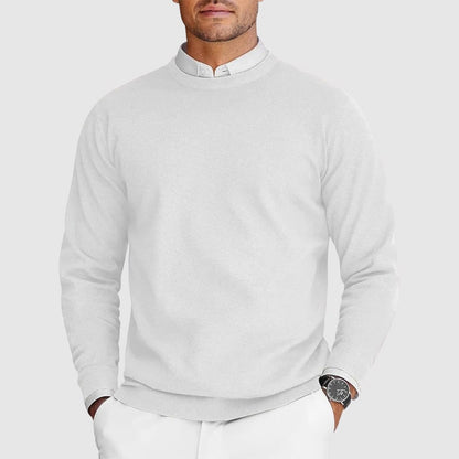 Men's Crew Neck Sweater, Classic Regular Fit Knit Pullover 6