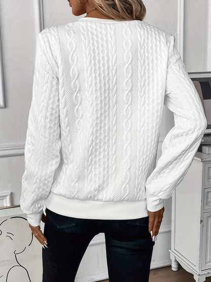 Back of the white textured sweater 3