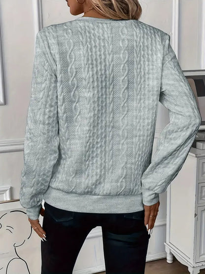 Back of the grey textured sweater 6