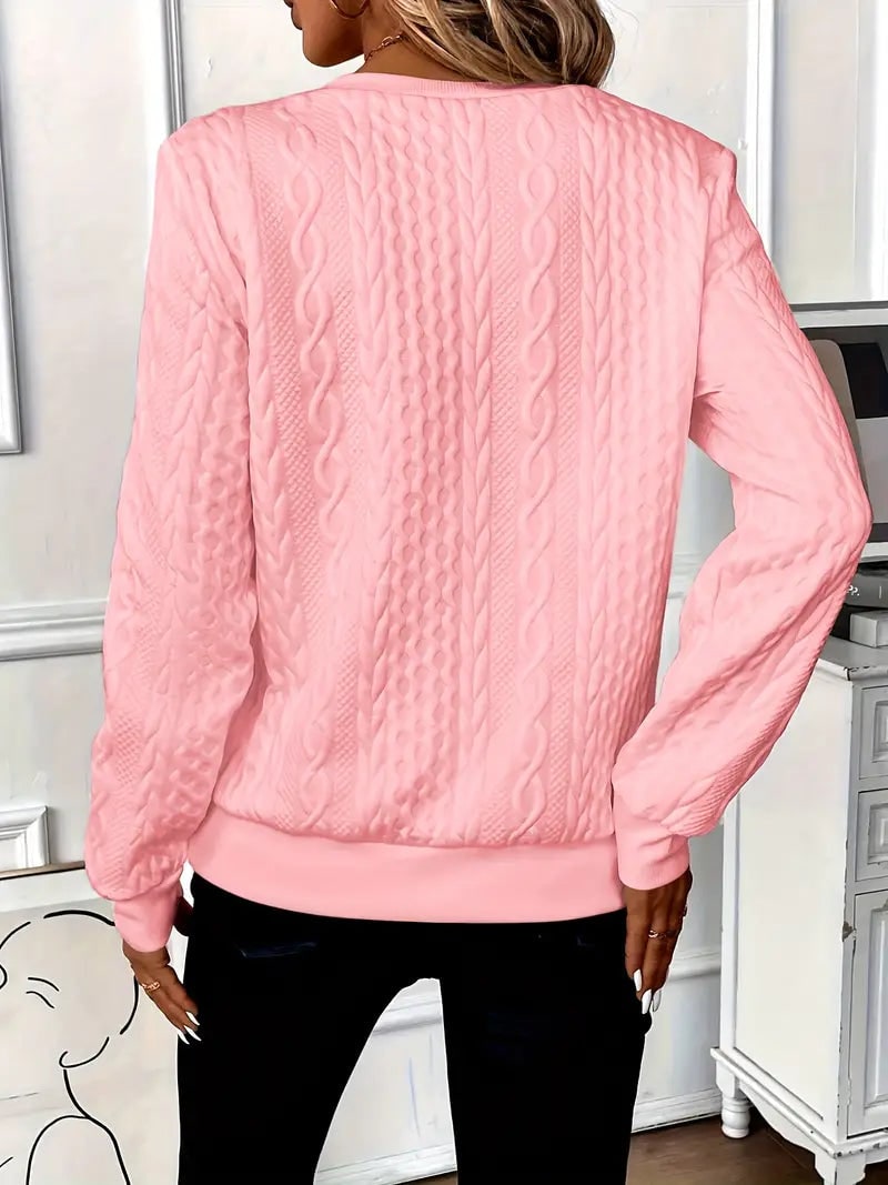 Back of the pink textured sweater 10