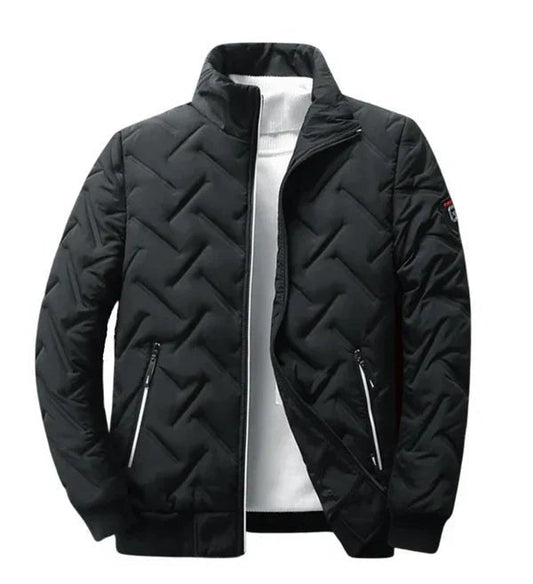 Thermal Jacket for Men, Quilted Stand Collar Winter Jacket 1