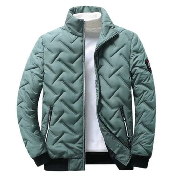 Thermal Jacket for Men, Quilted Stand Collar Winter Jacket 2