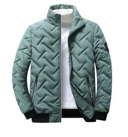 Thermal Jacket for Men, Quilted Stand Collar Winter Jacket 2