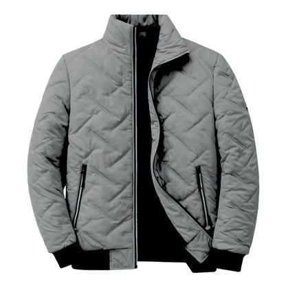 Thermal Jacket for Men, Quilted Stand Collar Winter Jacket 3