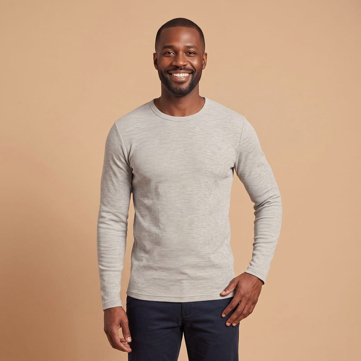 Thermal Shirt for Men, Long Sleeve V Neck Base Layer 1
