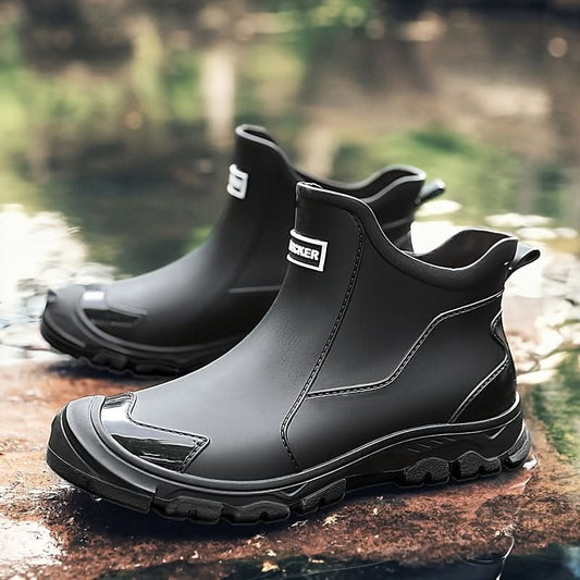 Waterproof Ankle Rain Boots with Anti Slip Sole, Slip On 1