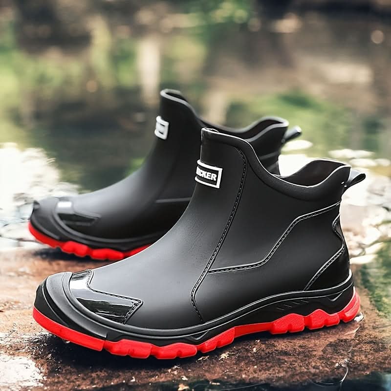 Waterproof Ankle Rain Boots with Anti Slip Sole, Slip On 2