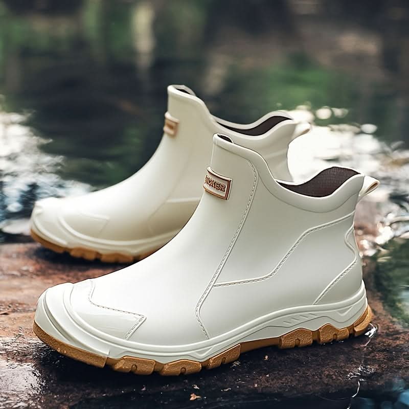 Waterproof Ankle Rain Boots with Anti Slip Sole, Slip On 3