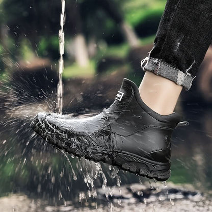 Waterproof Ankle Rain Boots with Anti Slip Sole, Slip On 6