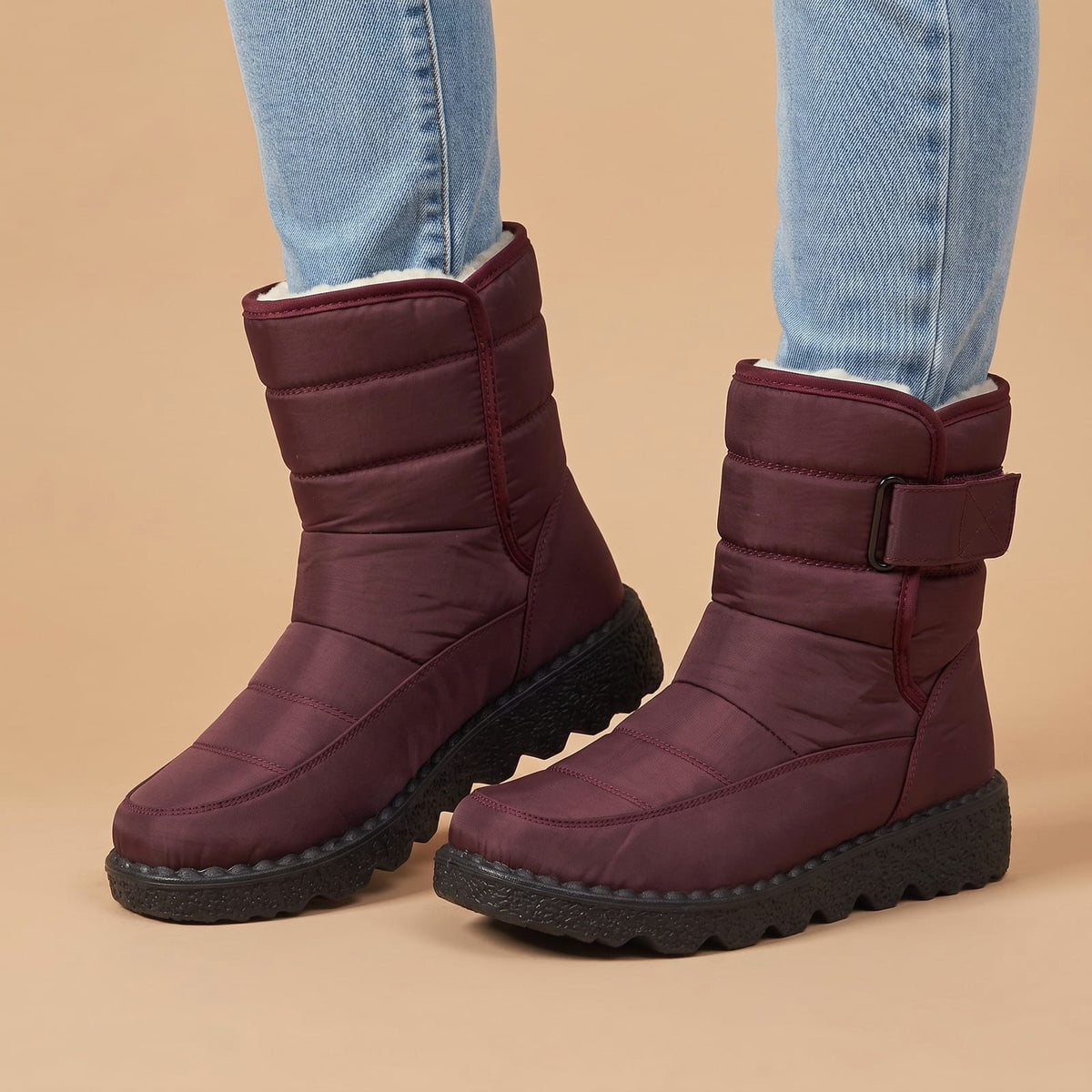 Winter Boots Waterproof, Quilted Anti Slip Snow Boots 1