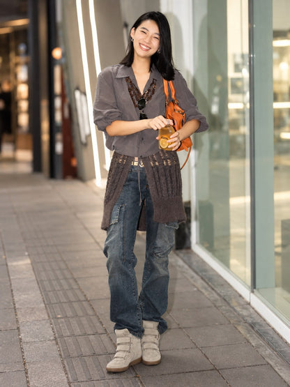 Beige hidden wedge sneakers styled for the street 10