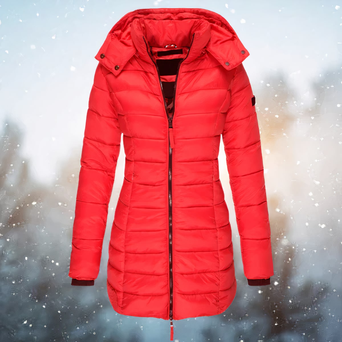 Puffer Jacket for Women, Tailored Hooded Winter Jacket 1